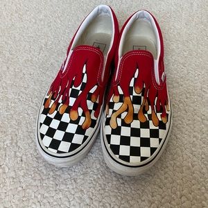 checkered slip on vans
